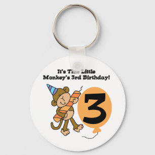Porte-clés Little Monkey 3e Anniversaire Tshirts et cadeaux