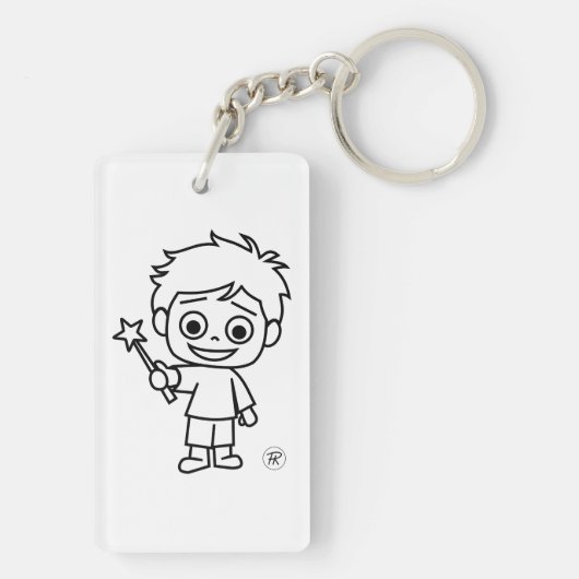 Porte-clés Little Phiri et baguette magique (Dos)