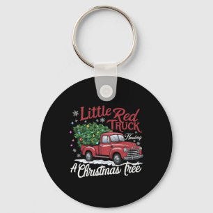 Porte-clés Little Red Trucks Hauling Père Noël Christmas Tree
