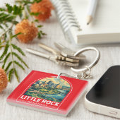 Porte-clés Little Rock Arkansas Travel Art Emblem (Devant Droit)