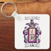 Porte-clés Liu Nom et blason (Recto)