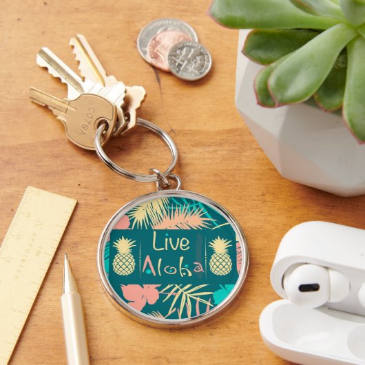 Porte-clés Live Aloha Colorée Tropicales (Bureau)