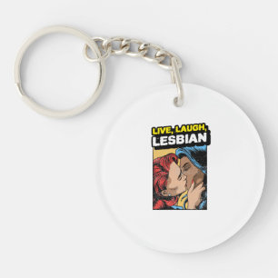 Porte-clés Live Laugh Lesbian