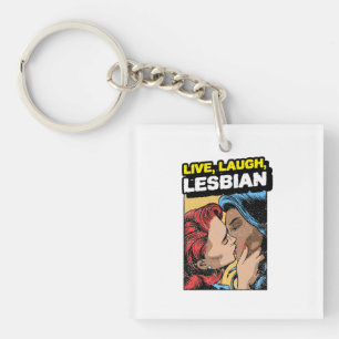 Porte-clés Live Laugh Lesbian