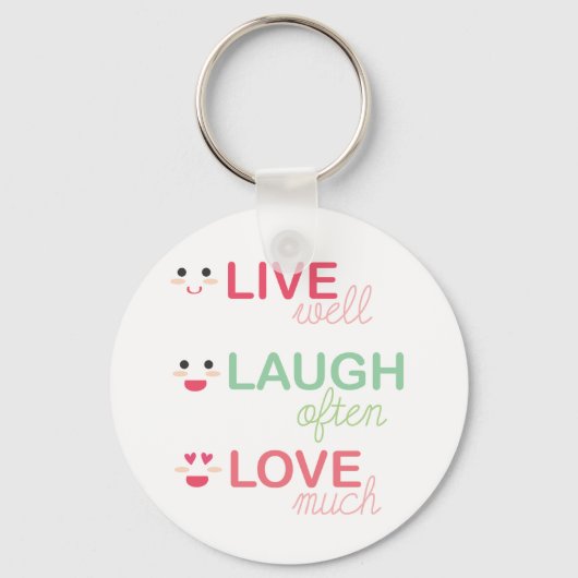 Porte-clés Live Laugh Love (Recto)