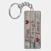 Porte-clés Live Laugh Love sur le côté d'une grange (Devant gauche)