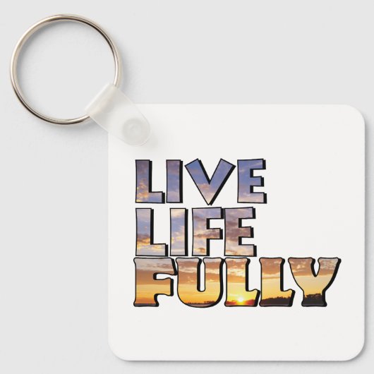 Porte-clés Live Life Fully Quote (Recto)