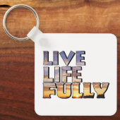 Porte-clés Live Life Fully Quote (Recto)