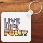 Porte-clés Live Life Fully Quote (Verso)