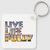 Porte-clés Live Life Fully Quote (Dos)