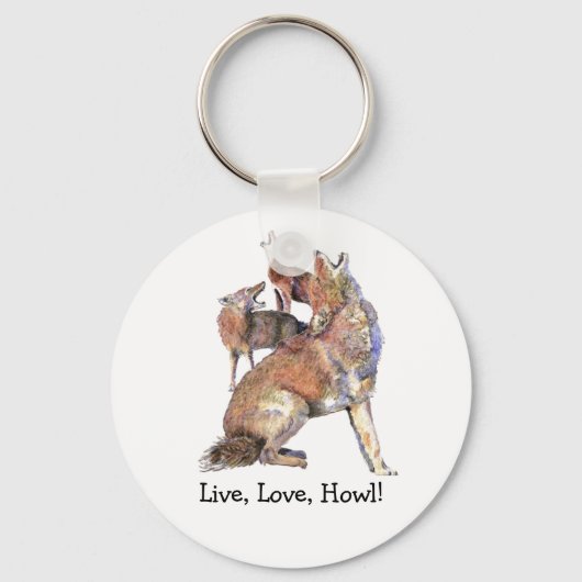 Porte-clés Live Love How Fun Citation Howling Coyotes (Recto)