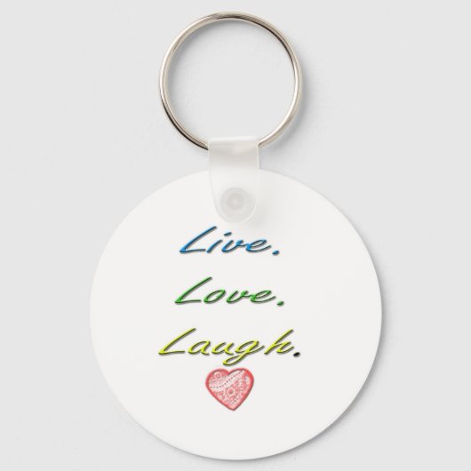 Porte-clés Live Love Laugh (Recto)
