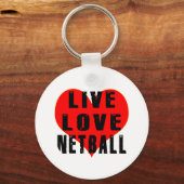 Porte-clés Live Love Netball (Recto)