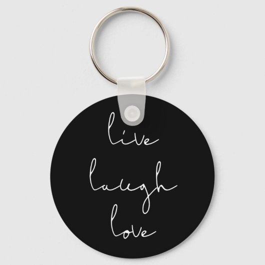 Porte-clés Live rire amour porte - clé noir (Recto)