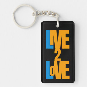 Porte-clés Live To Love - Message positif significatif Keycha