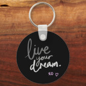 Porte-clés Live Your Dream - Black Key Ring (Recto)
