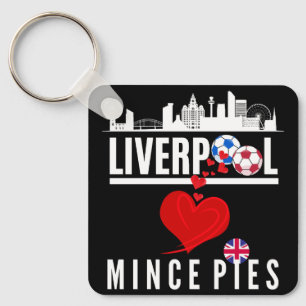Porte-clés Liverpool Loves Mince Pies (conception avant et ar
