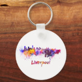 Porte-clés Liverpool skyline en aquarelle (Recto)