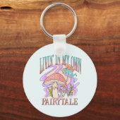 Porte-clés Livin' In My Own Fairytale - Frog & Champignons (Recto)