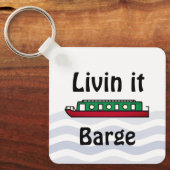 Porte-clés Livin It Barge Canal Bateau Capitaine (Recto)