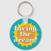 Porte-clés Living the dream keychain with sunny logo (Recto)