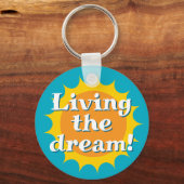 Porte-clés Living the dream keychain with sunny logo (Recto)