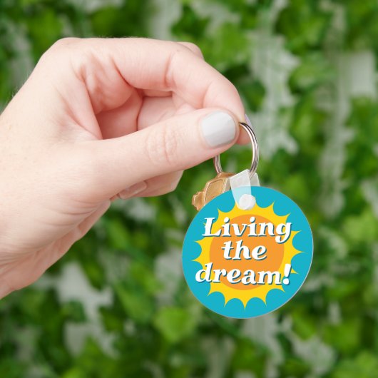 Porte-clés Living the dream keychain with sunny logo (main)