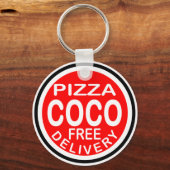 Porte-clés Livraison de pizza Coco (Recto)