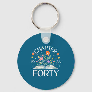 Porte-clés Livre de fleur sauvage pour 40e anniversaire Chapi