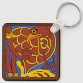 Porte-clés Livre De Kells Celtic Knot Oiseau Médiéval (Dos)
