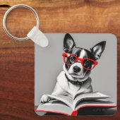 Porte-clés Livre de lecture de chien (Recto)