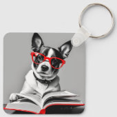 Porte-clés Livre de lecture de chien (Dos)