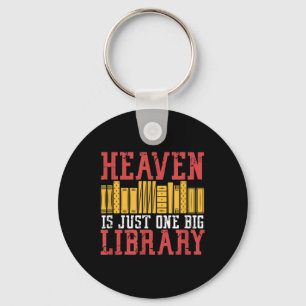 Porte-clés Livre Lover Heaven Est Juste Une Grande Bibliothèq