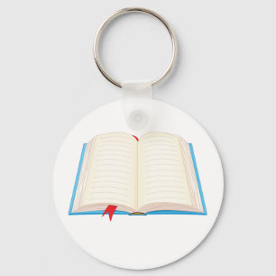 Porte-clés Livre ouvert signet rouge