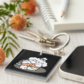 Porte-clés Livres et écorces - Conception de lecture de chien (Devant Droit)