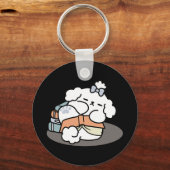 Porte-clés Livres et écorces - Conception de lecture de chien (Recto)