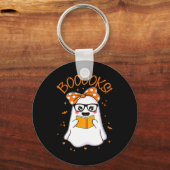 Porte-clés Livres Ghost Halloween femmes enseignant bibliothè (Recto)