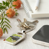 Porte-clés Lizard À Fond Sur Herbe, Clavier Métal (Côté )