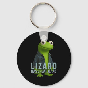 Porte-clés Lizard A Great Jeans Funny Retro Denim meme Humo