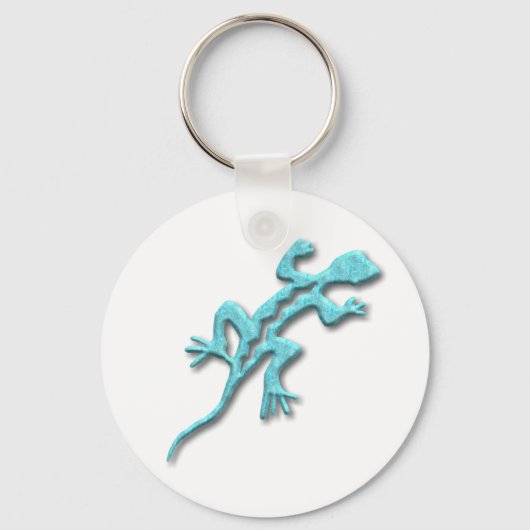 Porte-clés Lizard-turquoise (Recto)