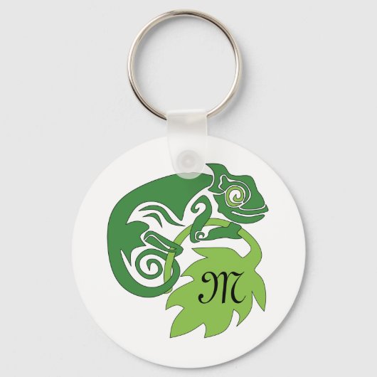 Porte-clés Lizard Vert Chameleon Drunk Suspendu (Recto)