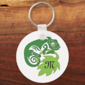 Porte-clés Lizard Vert Chameleon Drunk Suspendu (Recto)