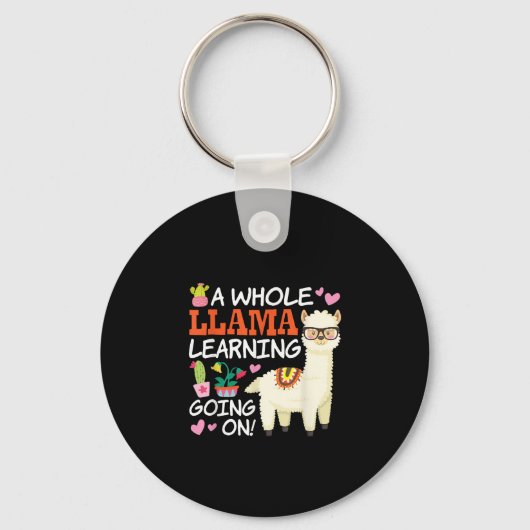Porte-clés Llama Apprentissage Enseignants Étudiants Alpaca A (Recto)