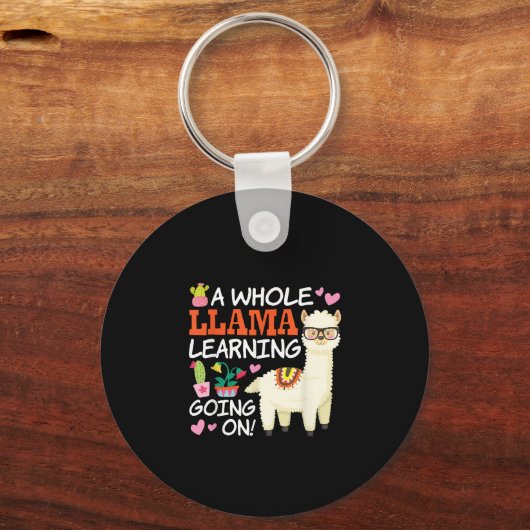Porte-clés Llama Apprentissage Enseignants Étudiants Alpaca A (Verso)