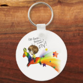 Porte-clés Llama arc-en-ciel (Recto)