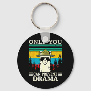 Porte-clés Llama Camping Vous Pouvez Empêcher Drama Vintage C