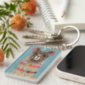 Porte-clés Llama ornée - Brown (Devant droit)