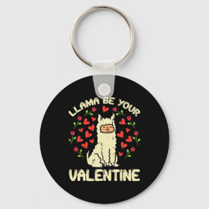 Porte-clés Llama Soyez Votre Saint-Valentin Mignon Alpaga Hom