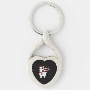 Porte-clés Llamerry Joyeux Noël Llama Santa Claus