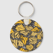 Porte-clés Llavero circular estampado mariposa monarca (Recto)